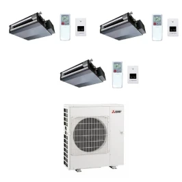 Tres Split 9+9+9 Canalizado MXZ-3F68VF4 con controles infrarrojos
