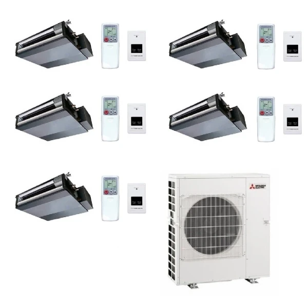 Mitsubishi Cinco Split 9+9+9+9+12 Canalizado MXZ-5F102VF2+TELE