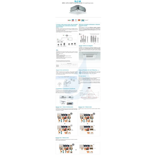 Aire acondicionado Mitsubishi Tres Split 9+9+9 Cassette MXZ-3F54VF4