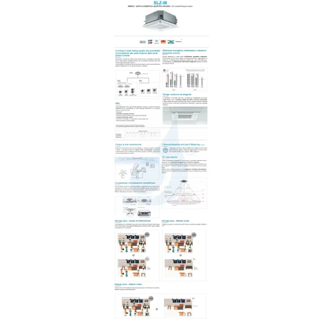 Aire acondicionado Mitsubishi Tres Split 9+12+12 Cassette MXZ-3F54VF4