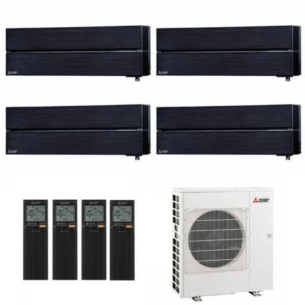 Mitsubishi Cuatro Split 9+9+9+12 Btu Negro ónix MXZ-4F80VF4