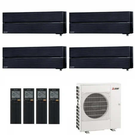 Mitsubishi Cuatro Split 9+9+9+12 Btu Negro ónix MXZ-4F80VF4