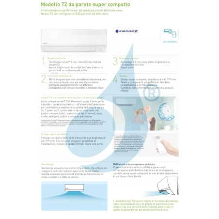 Acondicionado Panasonic Mono Split 18000 Btu CS-TZ50ZKEW