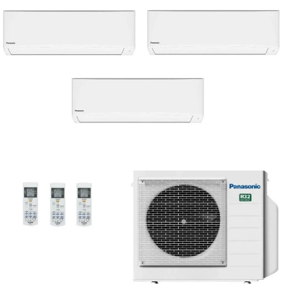 Acondicionado Panasonic Tres Split 9+12+12 TZ compacto CU-3Z52TBE