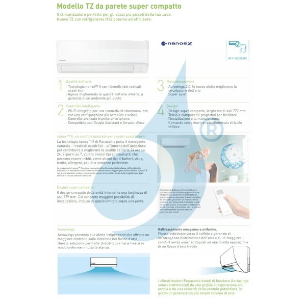 Acondicionado Panasonic Cuatro Split 9+9+9+24 TZ compacto CU-4Z80TBE