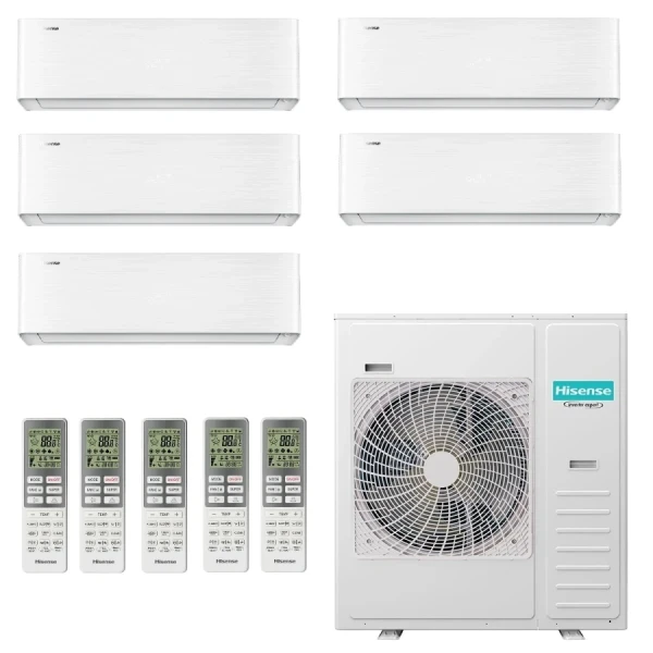Hisense Cinco Split 9+9+9+9+12 Energy PRO X Blanco 5AMW125U4RTA