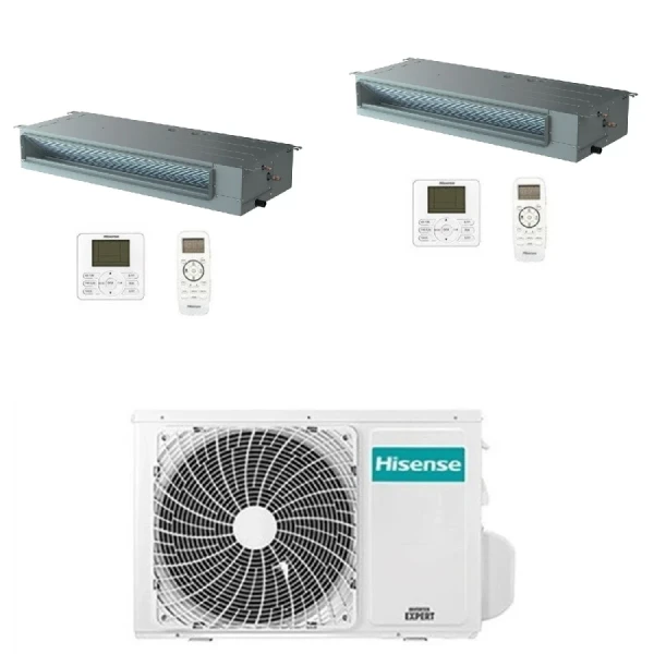 Hisense Dual Split 9+12 Btu Canalizado  2AMW52U4RXC