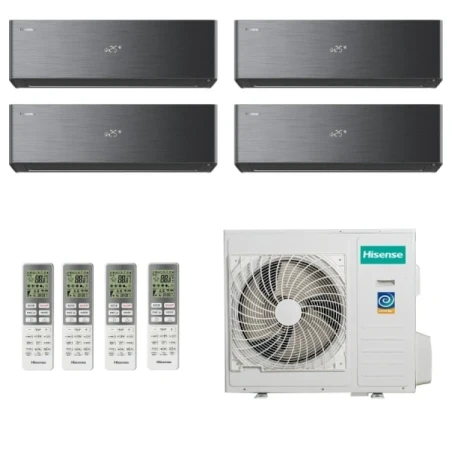 Hisense Cuatro Split 9+12+12+18 Energy PRO X Negro 4AMW105U4RAA