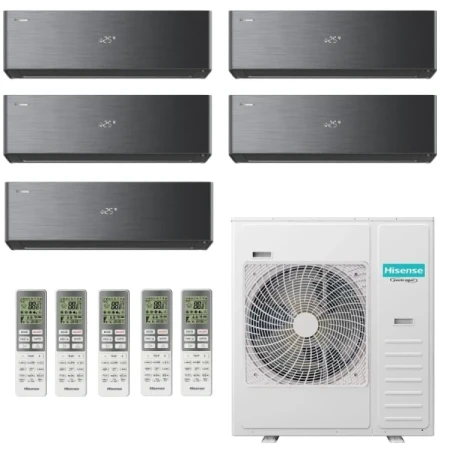Hisense Cinco Split 9+9+9+9+12 Energy PRO X Negro 5AMW125U4RTA