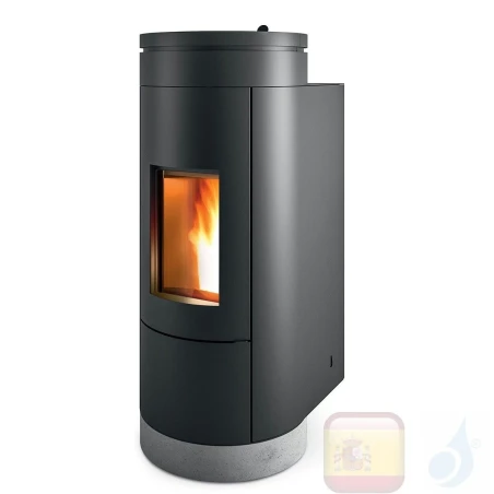 Estufa de pellets MCZ 8.1 kW Wall Angle Air 8 M1 metal Hormigón