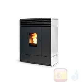 Estufa termo de pellets MCZ 16.1 kW Aki Hydromatic 16 M1 Blanco