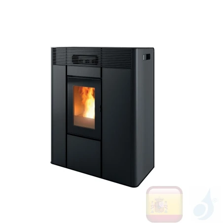Estufa termo de pellets MCZ 22.8 kW Thea Hydro 16 S1 metal Negro
