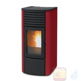 Estufa termo de pellets MCZ 16.2 kW Clio Hydro 16 metal Bordeaux