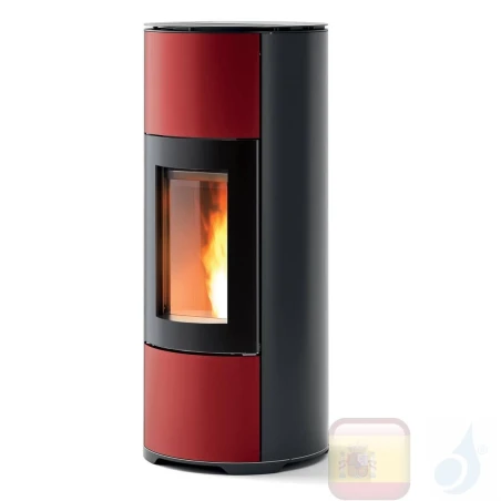 Estufa de pellets MCZ 8.1 kW Halo Air 8 M1 metal Bordeaux