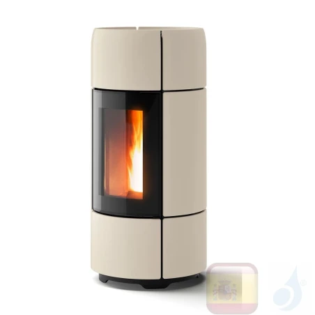 Estufa de pellets MCZ 8.1 kW Curve Comfort Air 8 M1 Gris cálido