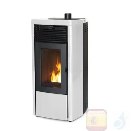 Estufa termo de pellets MCZ 11.9 kW Star Hydromatic 12 M1 Blanco