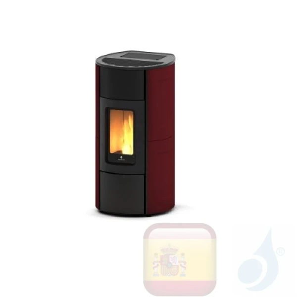 Estufa de pellets Ravelli 8.3 kW Flexi 9 Dèco cerámico Bordeaux