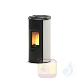 Estufa de pellets Ravelli 8.3 kW Flexi 9 Steel metal Blanco Perla