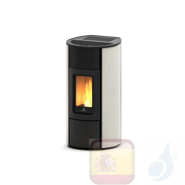 Estufa de pellets Ravelli 8.3 kW Flexi 9 Steel metal Blanco Perla