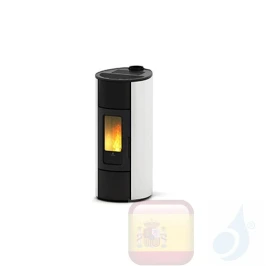 Estufa de pellets Ravelli 10.2 kW Flexi 11 Steel metal Blanco