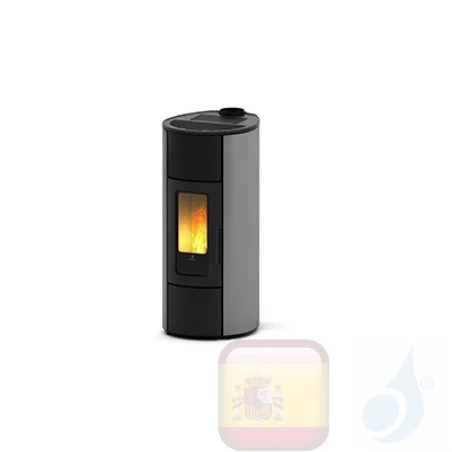 Estufa de pellets Ravelli 10.2 kW Flexi 11 Steel metal Plata