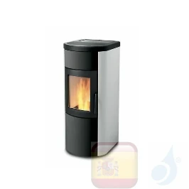 Estufa de pellets Ravelli 6.6 kW Whisper 7 metal Blanco