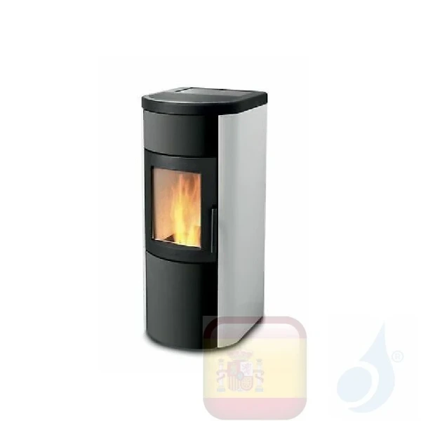 Estufa de pellets Ravelli 6.6 kW Whisper 7 metal Blanco