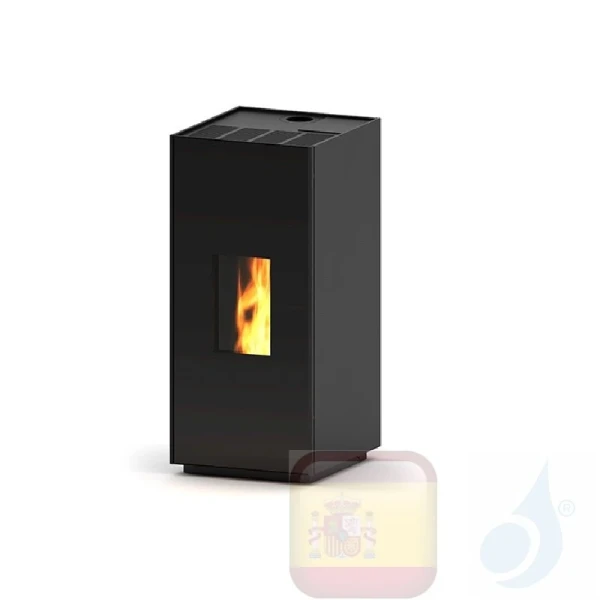 Estufa de pellets Ravelli 6.6 kW Square 7 metal Negro