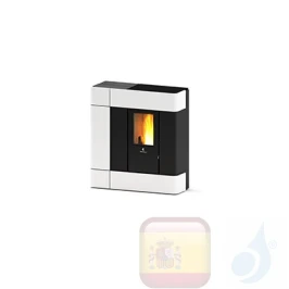 Estufa de pellets Ravelli 8 kW Elettra metal Blanco