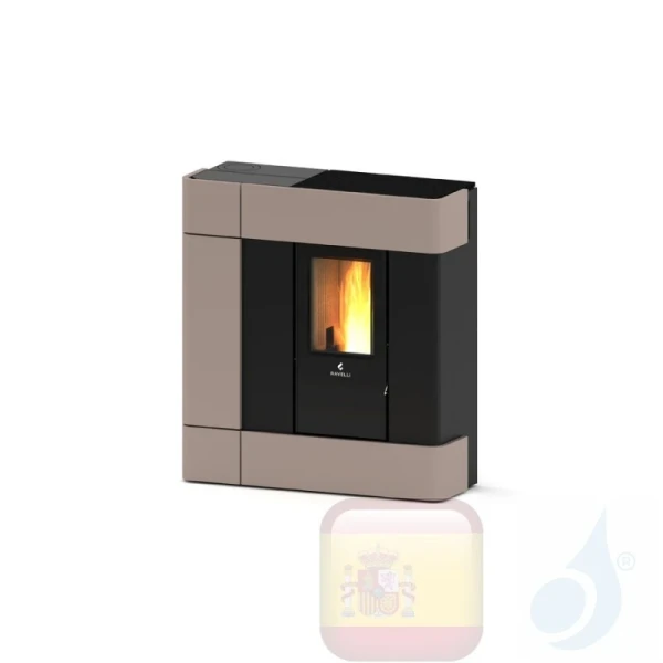 Estufa de pellets Ravelli 8 kW Elettra metal Tortora