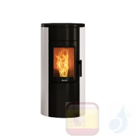 Estufa de pellets Ravelli 6.6 kW Dual 7 metal Blanco
