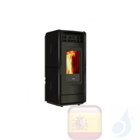 Estufa de pellets Ravelli 10.6 kW VITTORIA V cerámico Negro