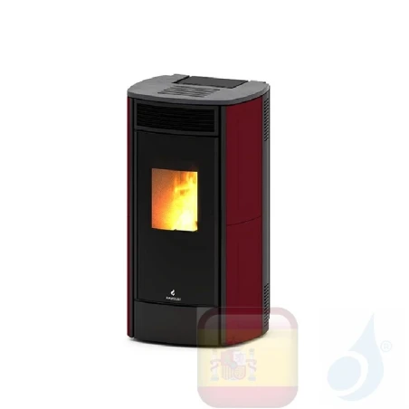 Estufa de pellets Ravelli 10.8 kW SPHERE V Ceramica cerámico Bordeaux