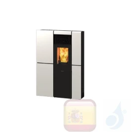 Estufa de pellets Ravelli 8.4 kW OLIVIA STEEL metal Blanco