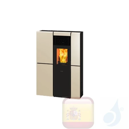 Estufa de pellets Ravelli 8.4 kW OLIVIA STEEL metal Blanco Perla