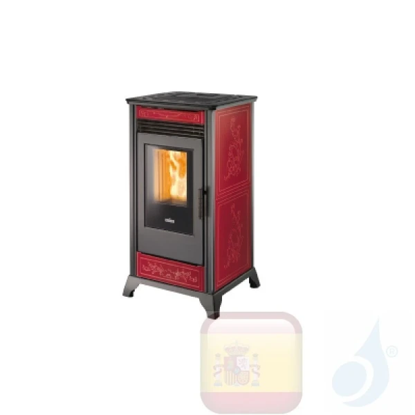Estufa termo de pellets Ravelli 12.1 kW HRV 120 STYLE Bordeaux