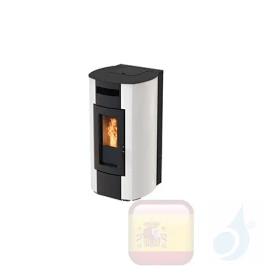 Estufa termo de pellets Ravelli 24.7 kW HRV 250 STEEL metal Blanco