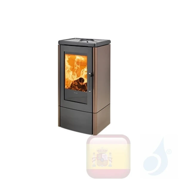 Estufa de leña Ravelli 8.5 kW ALBA STEEL metal Bronce