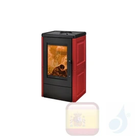Estufa de leña Ravelli 8.5 kW LIA cerámico Bordeaux