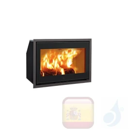 Chimenea de leña Ravelli 9 kW ERMES vaso Negro
