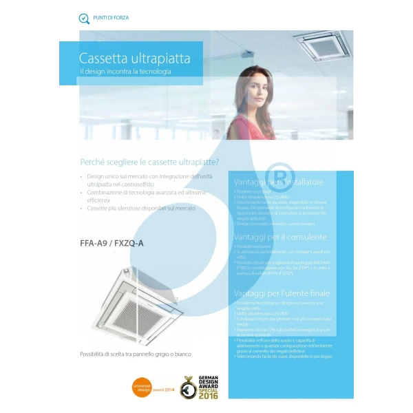 Daikin Dual Split 9+9 Cassette 2MXM50A9 BRC1H52-W-K-S