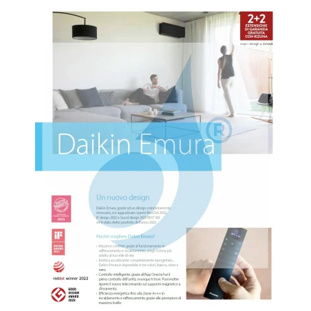 Daikin Cuatro Split 9+12+12+18 Emura 3 Plateado 4MXM80A9