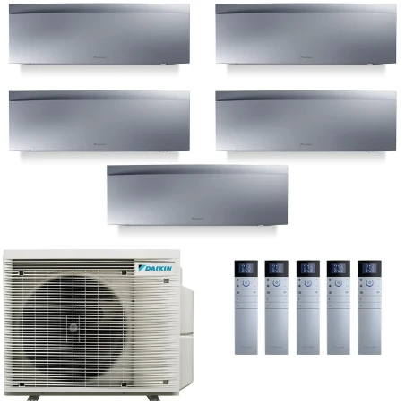 Aire acondicionado Daikin Cinco 7+7+7+7+12 Emura 3 Plateado 5MXM90A9