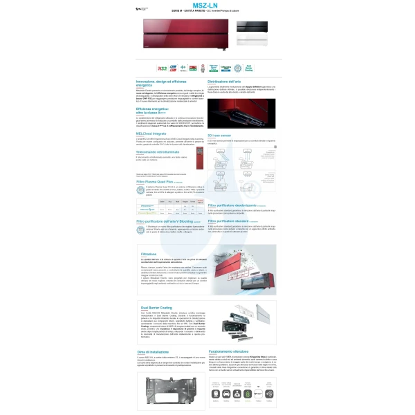 Mitsubishi Dual Split 12000+12000 Btu Negro ónix MXZ-2F53VF4