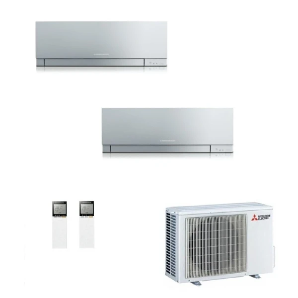Aire acondicionado Mitsubishi Dual Split 9+9 Btu Plateado MXZ-2F53VF4