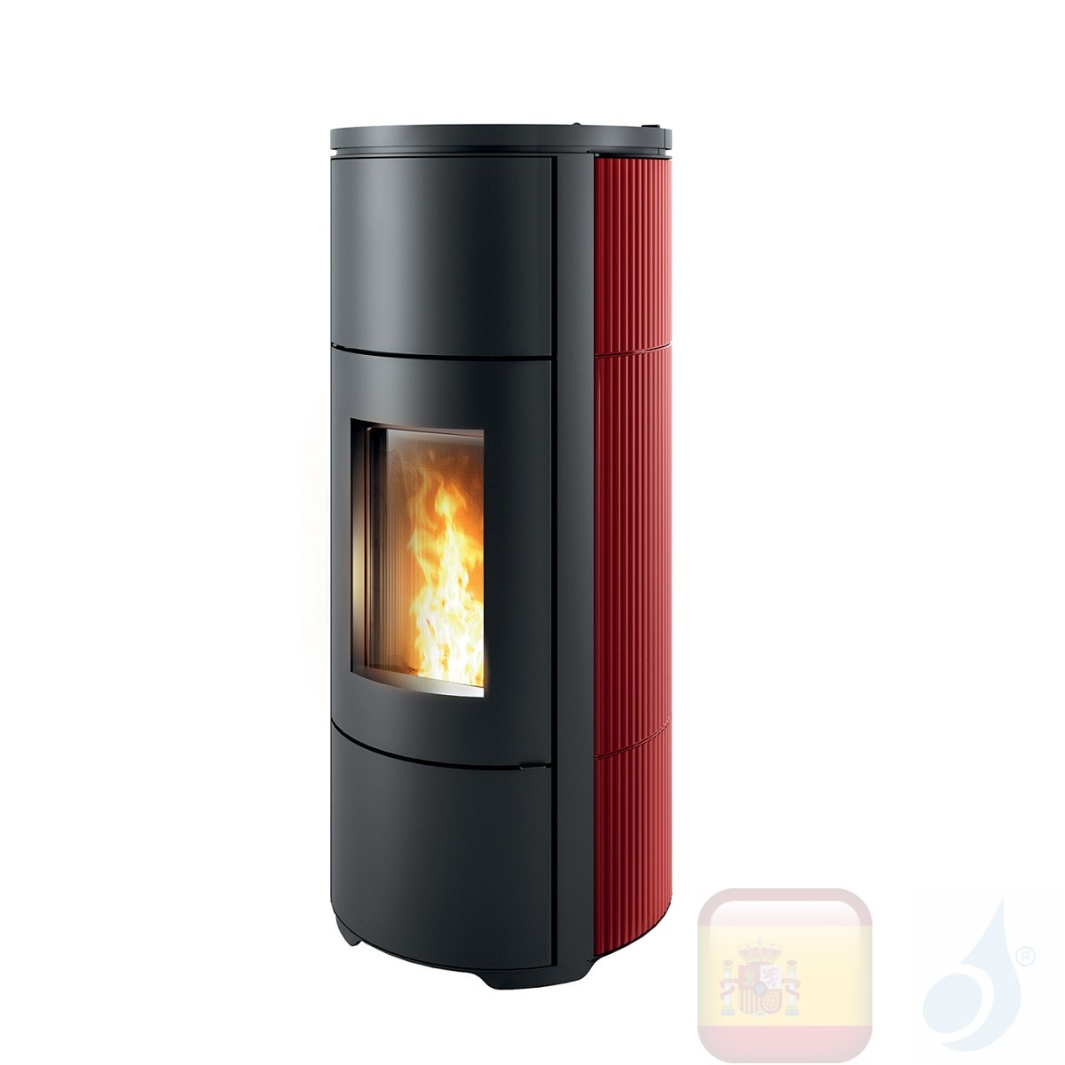 Estufa de pellets MCZ 10 kW Flow Comfort Air 10 M1 cerámico Bordeaux