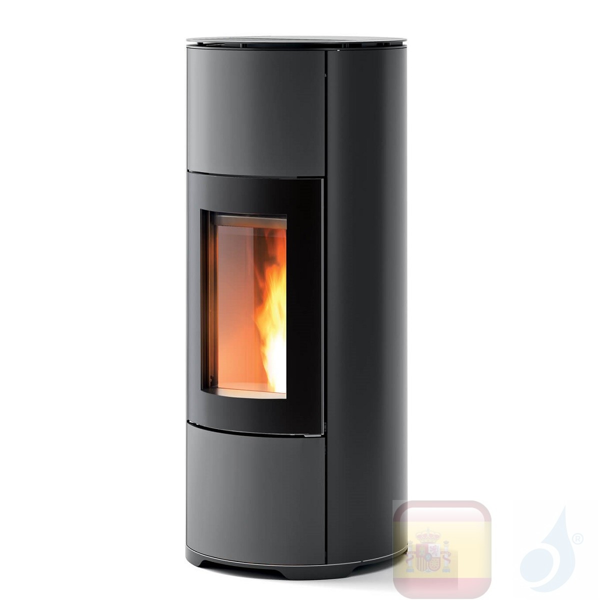 Estufa de pellets MCZ 8.1 kW Halo Air 8 UP! M1 metal Plata