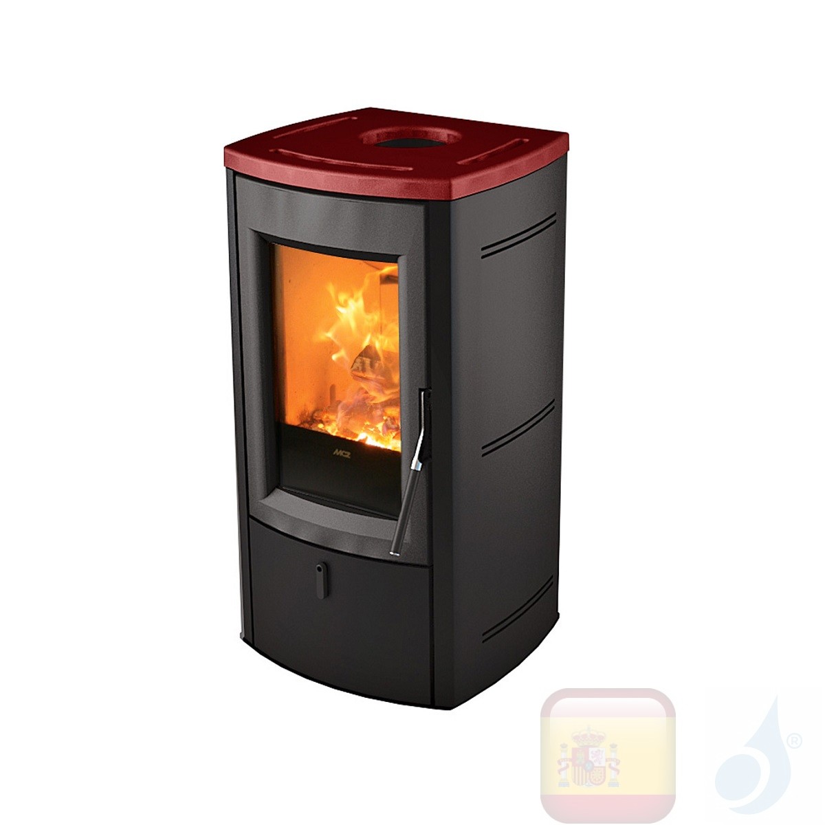 Estufa de leña MCZ 7.0 kW Nogal  Bordeaux