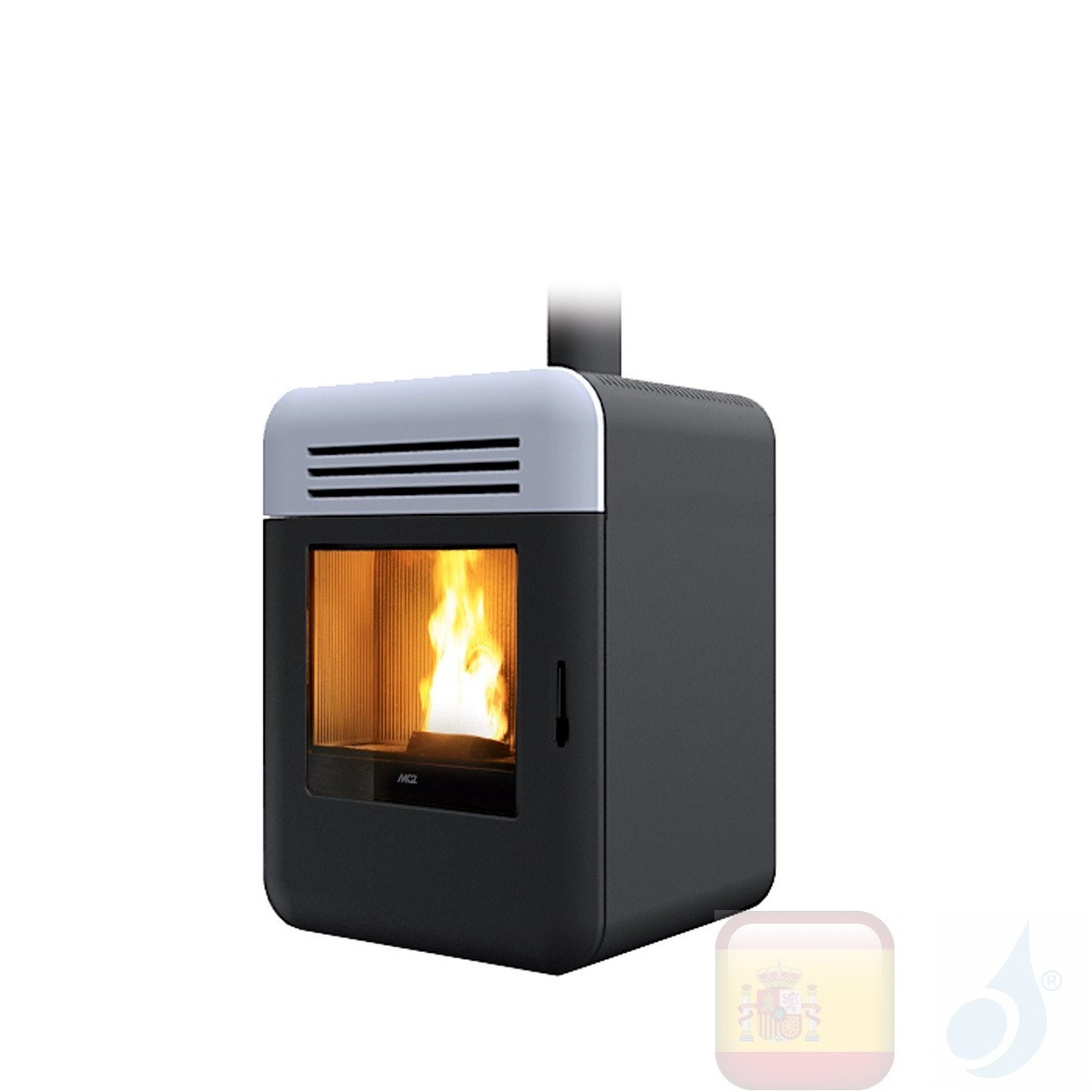 Estufa de pellets MCZ 8.0 kW Thema Air 8 M1 Blanco