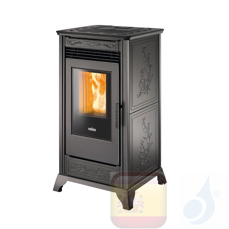 Estufa de pellets Ravelli 7.3 kW RV 80 cerámico Negro
